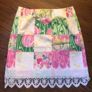 Lilly Pulitzer White Label Floral Skirt